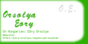 orsolya eory business card